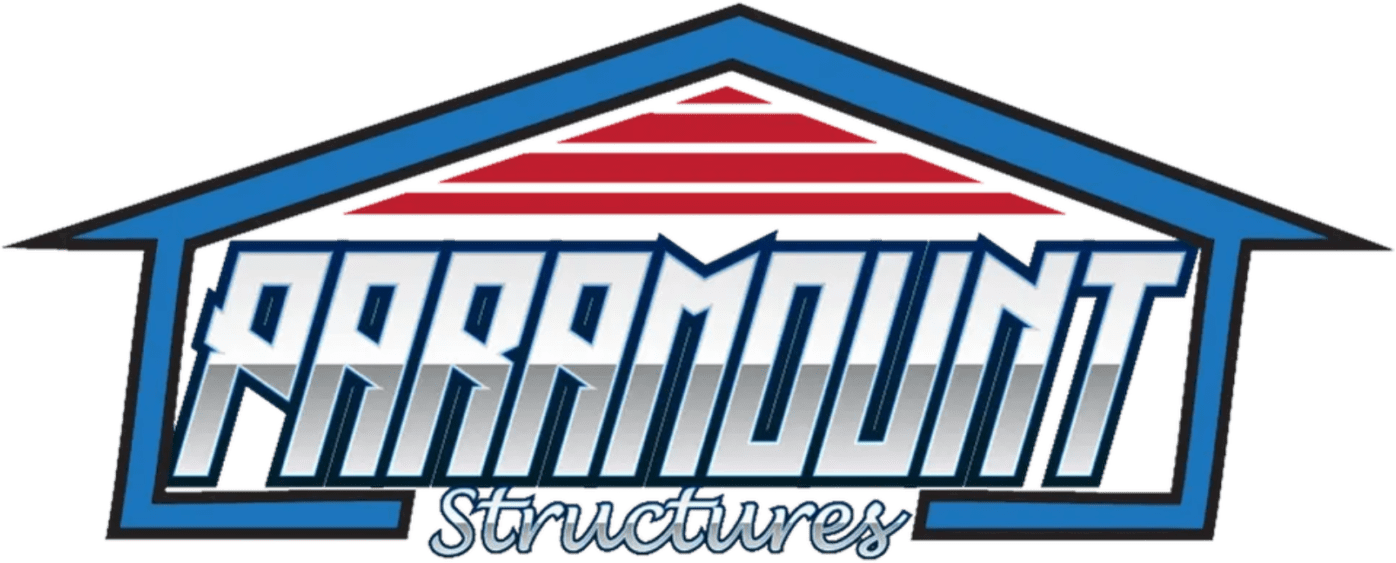 A logo of the name, paramount structures.